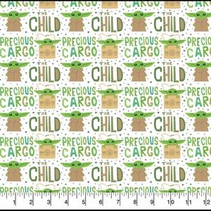 Baby Yoda cotton fabric Precious Cargo